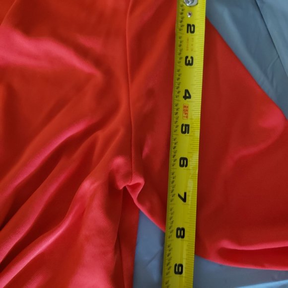 H&MDRESS SIZE 6 KNOT FRONT LONG SLEEVE RED ORANGE - Picture 8 of 10